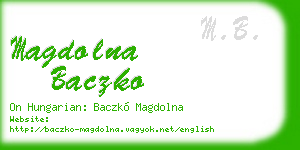 magdolna baczko business card